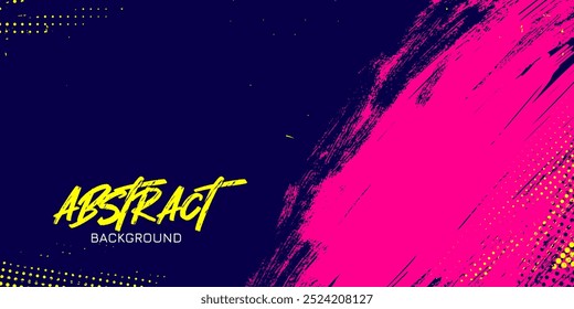 Vibrant grunge brush stroke abstract background. Abstract dirty grunge texture banner design