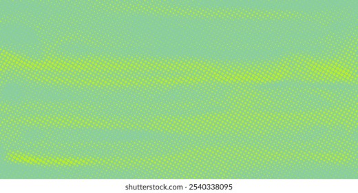 Vibrant Halftone with Neon Green Glow. Abstract background with dots. Wavy pattern. Creative blue dot texture for comic art. 