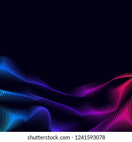 Vibrant halftone on black background vector