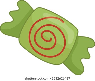 Vibrant Halloween Candy Icon Vector Perfect for Trick or Treat Themes
