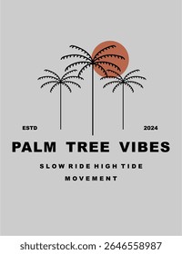 Vibrant hand-drawn palm trees with a tropical vibe. Ideal for apparel prints, beach-themed posters, and summer accessories.
