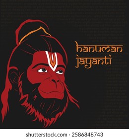 Vibrant Hanuman Jayanti vector illustration depicting Lord Hanuman’s strength and devotion. Perfect for religious posters, festive greetings, and spiritual designs.