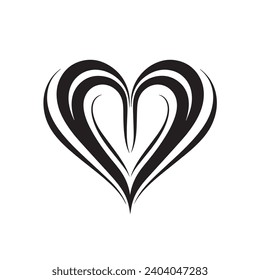 Ilustración vectorial del logotipo del corazón vibrante. Icono de vector del corazón vibrante y signo.