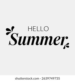 Vibrant Hello Summer Typography Design