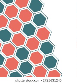 Vibrant hexagon mosaic seamless pattern bold isolated white background perfect for statement home furnishings bold brand visuals concept as Bold hexagon mosaic seamless pattern on white background ideal for statement home furnishings and striking brand visuals in Photo Stock Concept and empty space on the left side,no text --ar 7:2 --tile