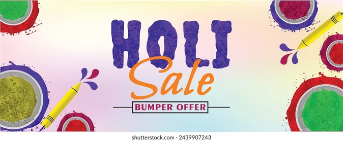 Vibrant Holi Sale Banner with Colorful Splashes: Celebrate the festival of colors with our exclusive Holi Sale! Grab exciting discounts and offers on a wide range of products. Hurry, shop now!