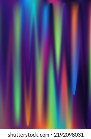 Vibrant hologram gradient background  Iridescent bright holo print texture  Holographic rainbow neon pattern  Pearlescent vector cover backdrop  Spectrum blur aura gradient fluid design 