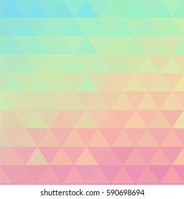 Vibrant hologram vector background. Chrome effect poster. Holographic geometric texture. Futuristic template with shiny effect. Triangular elements card, square composition. 80s-90s abstract backdrop