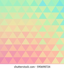 Vibrant hologram vector background. Chrome effect poster. Holographic geometric texture. Futuristic template with shiny effect. Triangular elements card, square composition. 80s-90s abstract backdrop