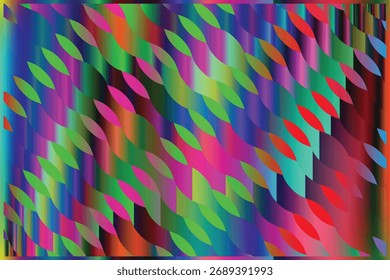 Patrón geométrico Abstractas vibrante del fluido del fondo ondulado diagonal holográfico.