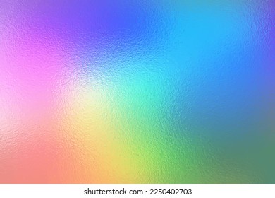 Vibrant holographic rainbow foil texture, colorful gradient background, vector illustration for web design