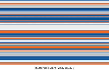 Vibrant horizontal stripes in blues, grays, and oranges create a dynamic, modern pattern perfect for web banners, textile designs, or background imagery.