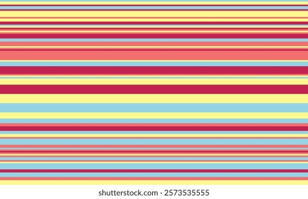 Vibrant horizontal stripes in pastel and bold hues.  Perfect for backgrounds, textiles, website design, or any project needing a cheerful, modern aesthetic.