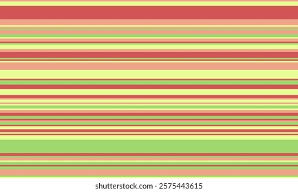 Vibrant horizontal stripes in pastel red, green, and yellow.  Perfect for backgrounds, website design, textile prints, or any project needing a cheerful, modern aesthetic.