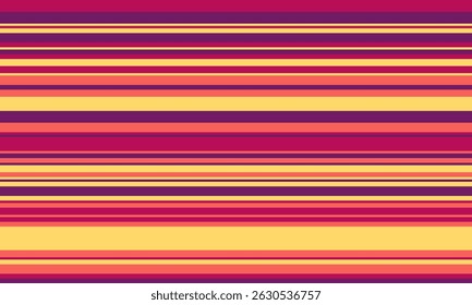 Vibrant horizontal stripes in warm and cool tones create a dynamic, energetic pattern.  Perfect for backgrounds, website design, textiles, or any project needing a modern, colorful aesthetic.