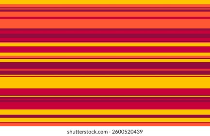 Vibrant horizontal stripes in warm, sunset hues.  Perfect for backgrounds, textiles, or website design.  This bold, geometric pattern evokes energy and optimism.