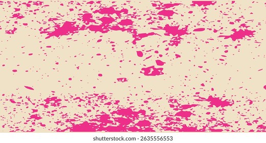 Vibrant hot pink paint splatter vector texture. Abstract pattern with energetic ink spots and drops. Ideal for modern backgrounds or bold designs.vector ilustration