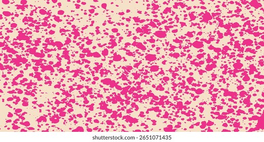 Vibrant hot pink paint splatter vector texture. Abstract pattern with energetic ink spots and drops. Ideal for modern backgrounds or bold designs.vector ilustration