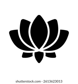 A vibrant icon of a lotus flower, perfect for use in logos, branding, and design projects