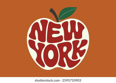 Vibrant Icon of New York: A Playful Apple Design Celebrating Urban Culture and Creativity