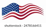 A vibrant illustration of the American flag, ideal for patriotic themes and celebrations