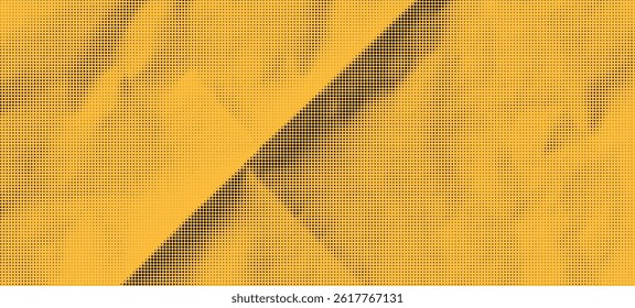 A vibrant illustration blending a yellow-orange background with a vintage paper pattern collage.