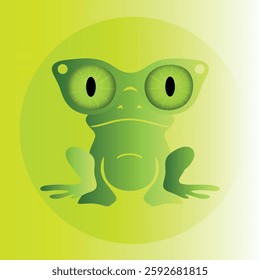 A vibrant illustration of a frog with an intense look, this design is sure to grab attention.