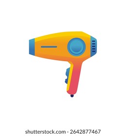 Ilustração vibrante de um secador de cabelo