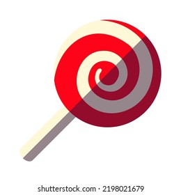 Vibrant illustration of lollipop or candy in modern flat style for Halloween. Suitable for websites, stores, shops, books, postcard. 