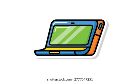 Vibrant illustration of a mobile phone