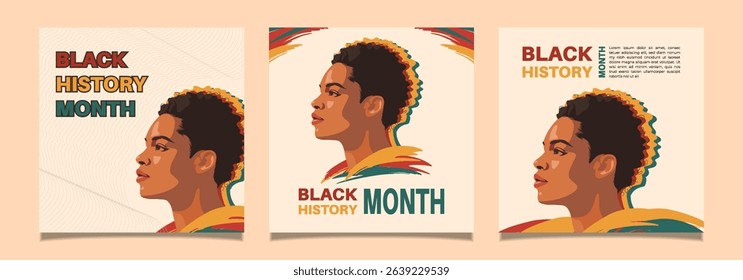 Vibrant illustration showcasing Black History Month celebration. Features colorful artwork symbolizing heritage, history, and pride, honoring cultural contributions and diversity.