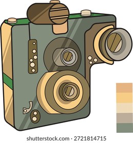 Una ilustración vibrante que muestra diseños creativos de la cámara.