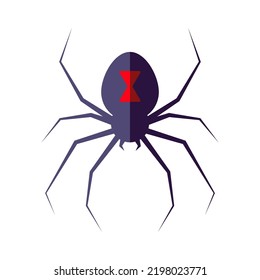 Vibrant illustration of spider in modern flat style for Halloween. Suitable for websites, stores, shops, books, postcard