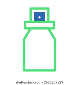 Lebendige Illustration einer stilisierten Flasche mit einem einzigartigen Kappendesign