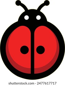 A vibrant illustration of a two-spot ladybird (Adalia bipunctata). 