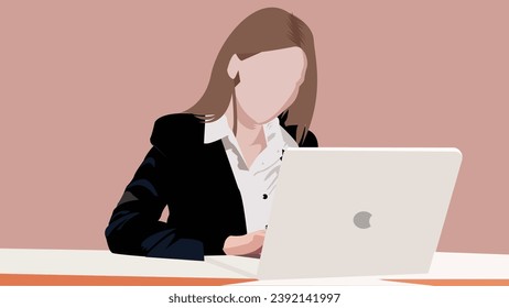 Vibrant illustrations of ambitious businesswomen at work in pink flat design. Inspiring vector of productivity and professionalism