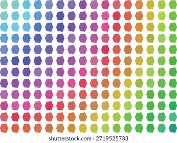 Una Imagen vibrante con una cuadrícula de círculos en una variedad de colores, que se transforma suavemente de rojo a violeta, creando un efecto de arco iris visualmente atractivo.