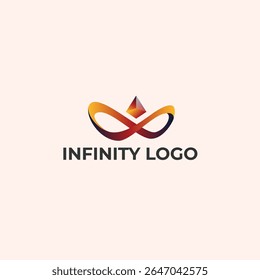 Vibrant infinity logo in violet and multicolor tones. Ideal for tech. crypto. blockchain branding. Represents innovation. continuity. and modern digital identity in futuristic design concepts.