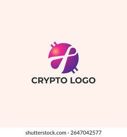 Vibrant infinity logo in violet and multicolor tones. Ideal for tech. crypto. blockchain branding. Represents innovation. continuity. and modern digital identity in futuristic design concepts.