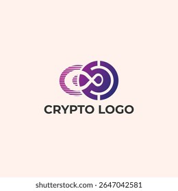 Logotipo infinito vibrante em tons violeta e multicolorido. Ideal para tecnologia. crypto. marca blockchain. Representa inovação, continuidade e identidade digital moderna em conceitos de design futuristas.