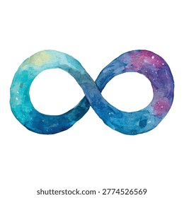 Vibrant infinity sign with colorful design