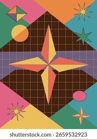 Vibrant Inspired Modern Abstract Star.