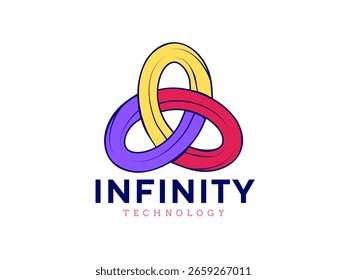 ​Um logotipo de nó infinito vibrante e entrelaçado para TECNOLOGIA INFINITA, perfeito para marcas tecnológicas inovadoras, simbolizando infinitas possibilidades e interconectividade.