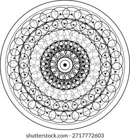 A vibrant and intricate mandala design featuring pink and white colors. Perfect for coloring and creative projects.