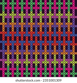 A vibrant and intricate mosaic pattern created with small squares