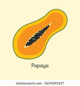 A vibrant and inviting sticker icon depicts a fresh papaya, ready to add a tropical touch to any design.