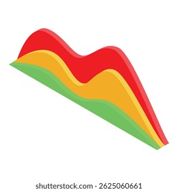 Vibrant isometric lines illustrate data flow and analysis, creating a dynamic visual representation of trends