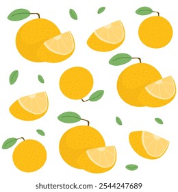 A vibrant and juicy seamless pattern featuring delicious orange slices. Perfect for use as a background, on textiles, packaging, and other products. 