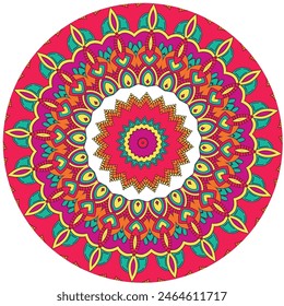 Vibrant Kaleidoscope: Colorful Mandala Design