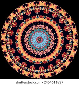 Vibrant Kaleidoscope: Colorful Mandala Design